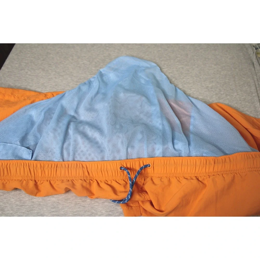 Tommy Bahama Mens Orange Swim Trunks‎ Cargo Pocket Mesh Lined Marlin Logo 5XL